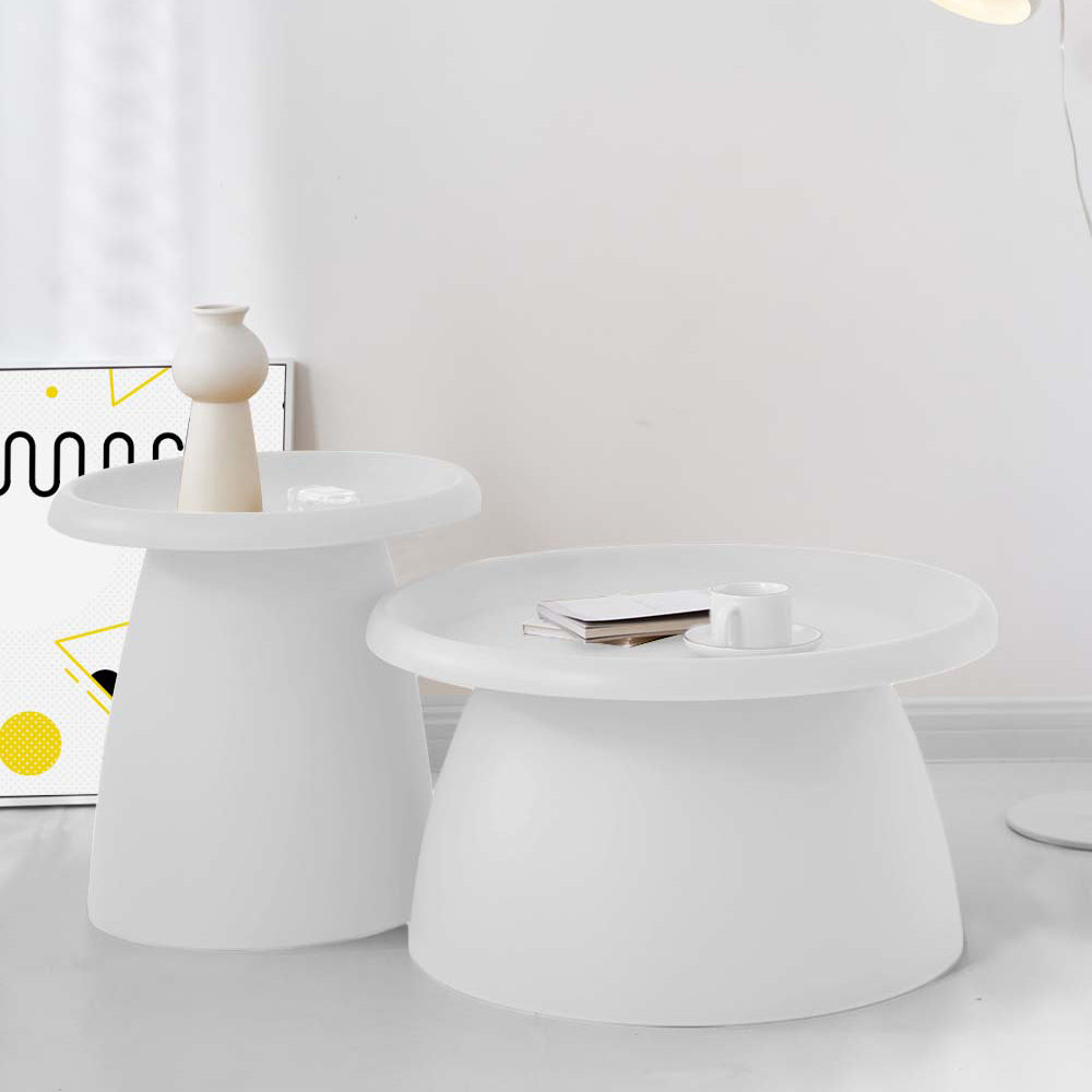 Iliana Coffee Table Round 71cm Plastic - White