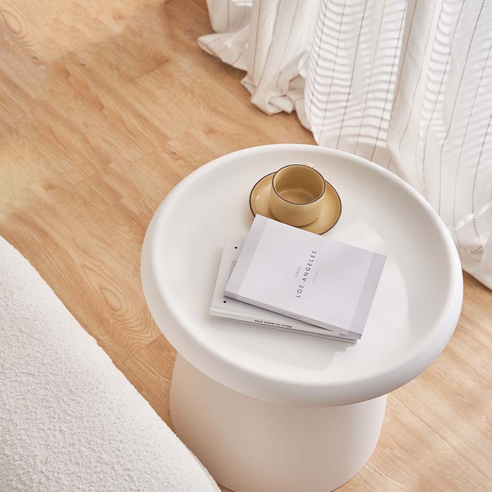 Iliana Coffee Table Round 52cm Plastic - White