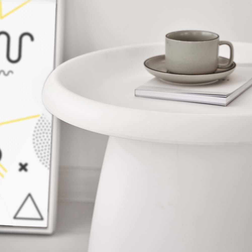 Iliana Coffee Table Round 52cm Plastic - White