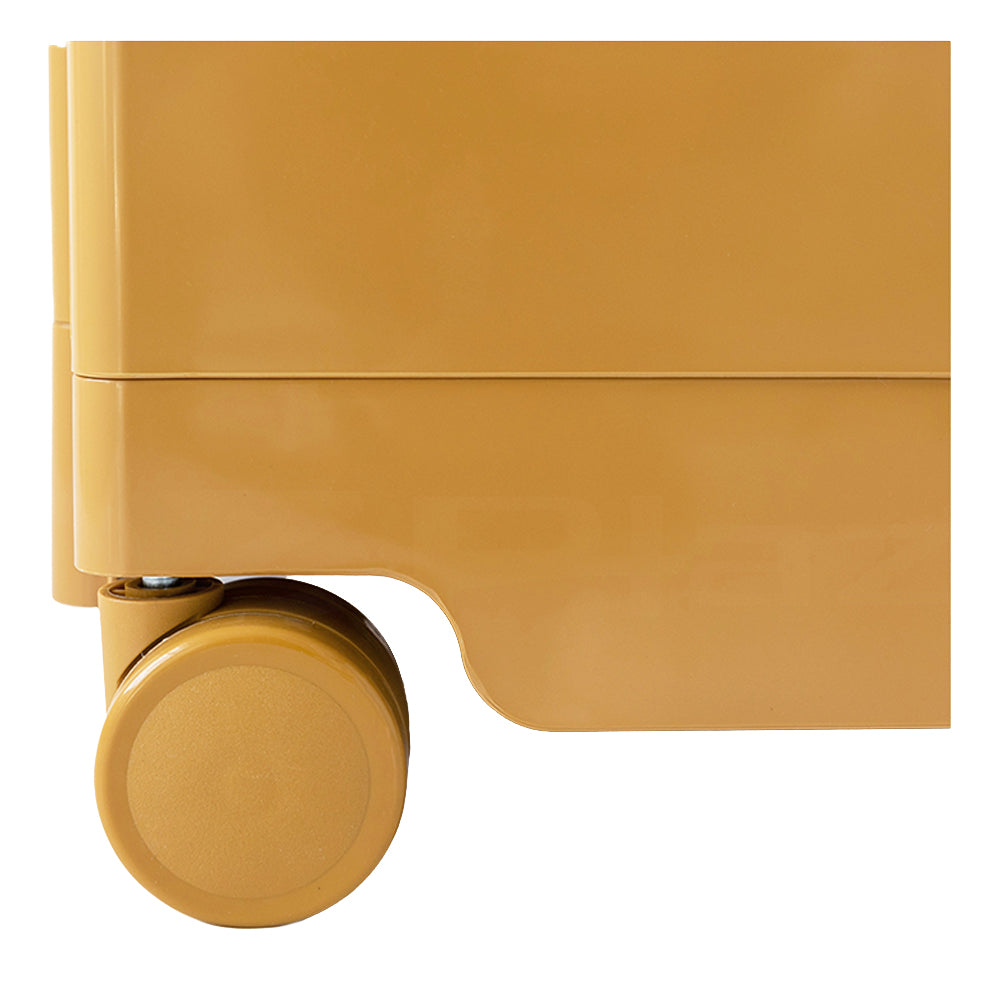 Vernon PP Plastic Bedside Tables Side Tables Nightstand Organizer Replica Boby Trolley 5 Tier with 4 Drawers - Yellow