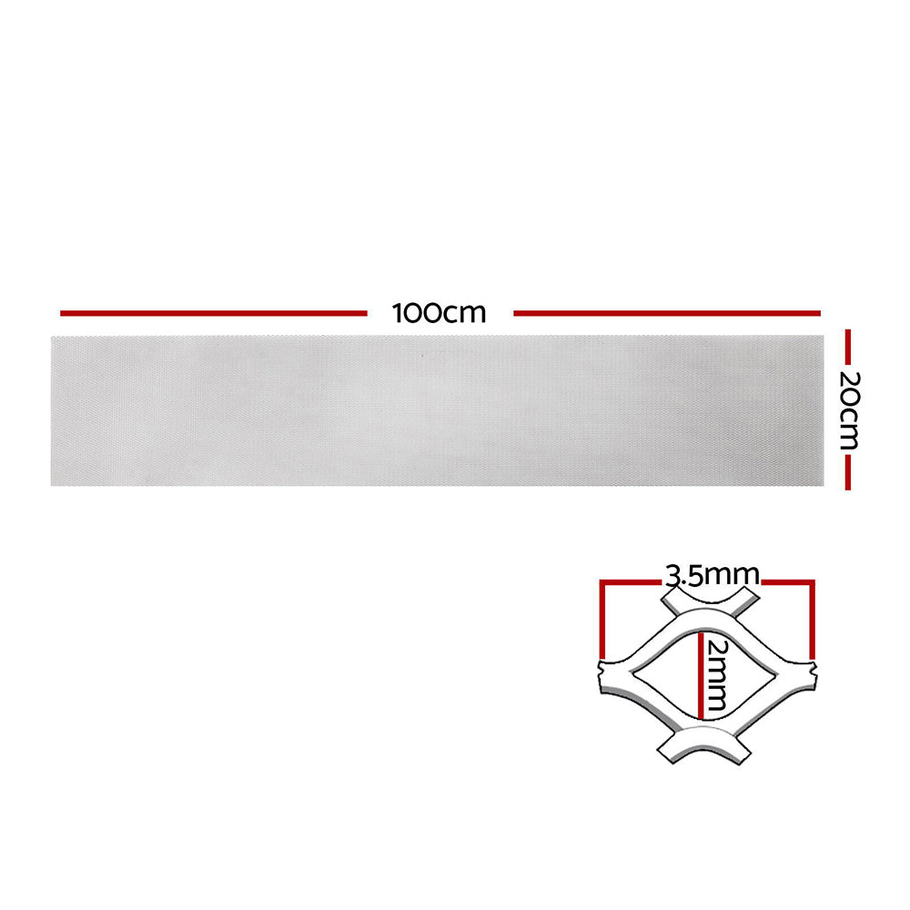 Set of 60 Gutter Guard Guards Aluminium Leaf Mesh 100x20cm Brush DIY Deluxe Garden 60M - Silver