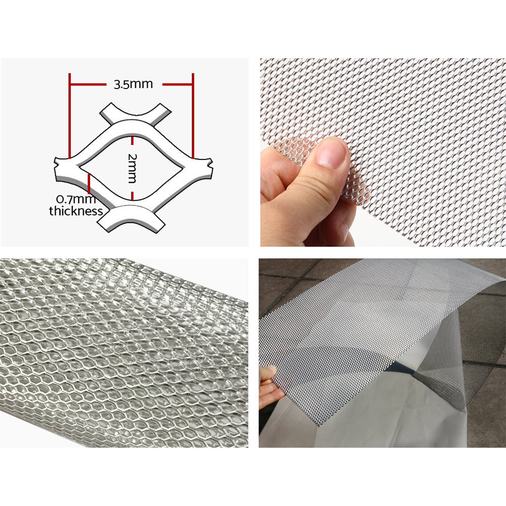 Set of 60 Gutter Guard Guards Aluminium Leaf Mesh 100x20cm Brush DIY Deluxe Garden 60M - Silver