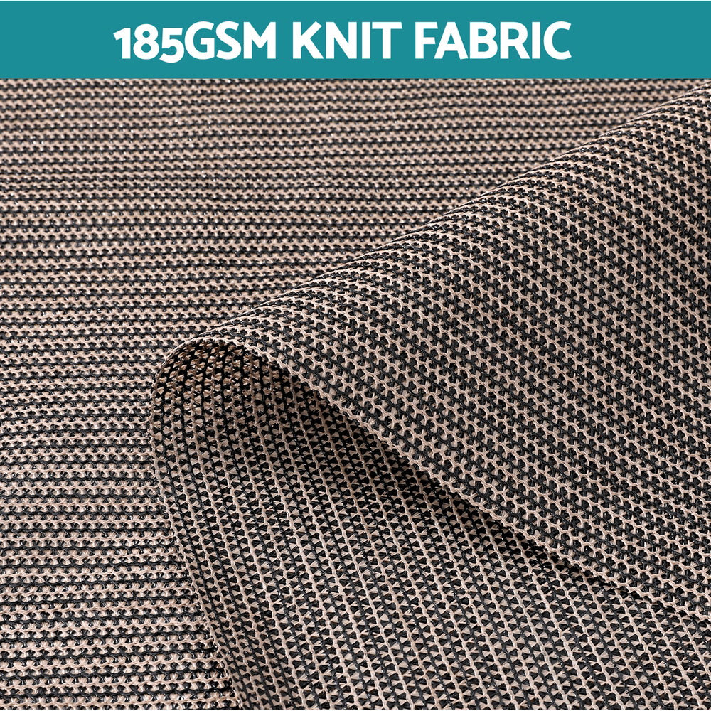 Instahut Outdoor Blinds Light Filtering Roll Down Awning Shade 2.1x2.5M Brown