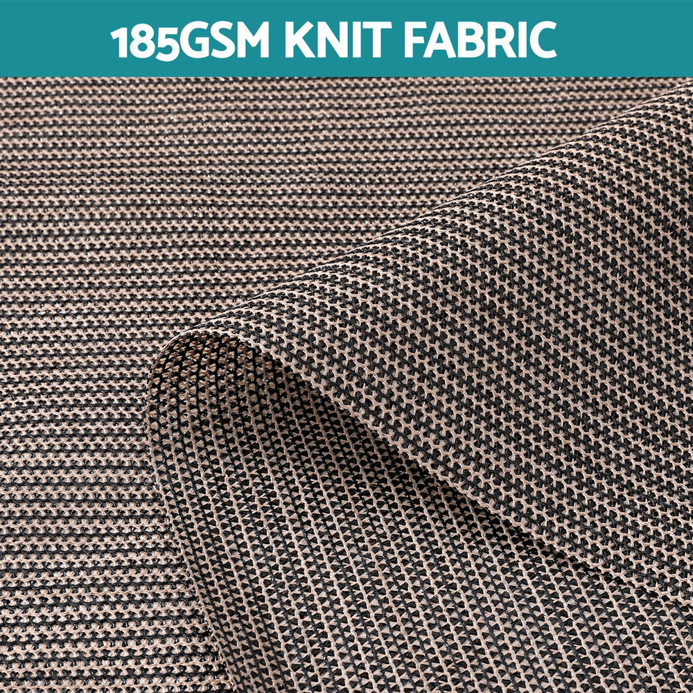 Instahut Outdoor Blinds Light Filtering Roll Down Awning Shade 3x2.5M Brown