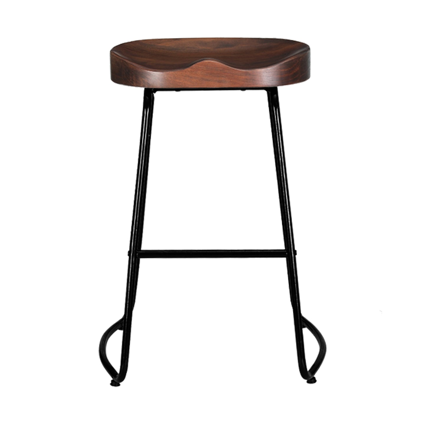 Set of 4 Reggio Tractor Seat Bar Stools - Wood