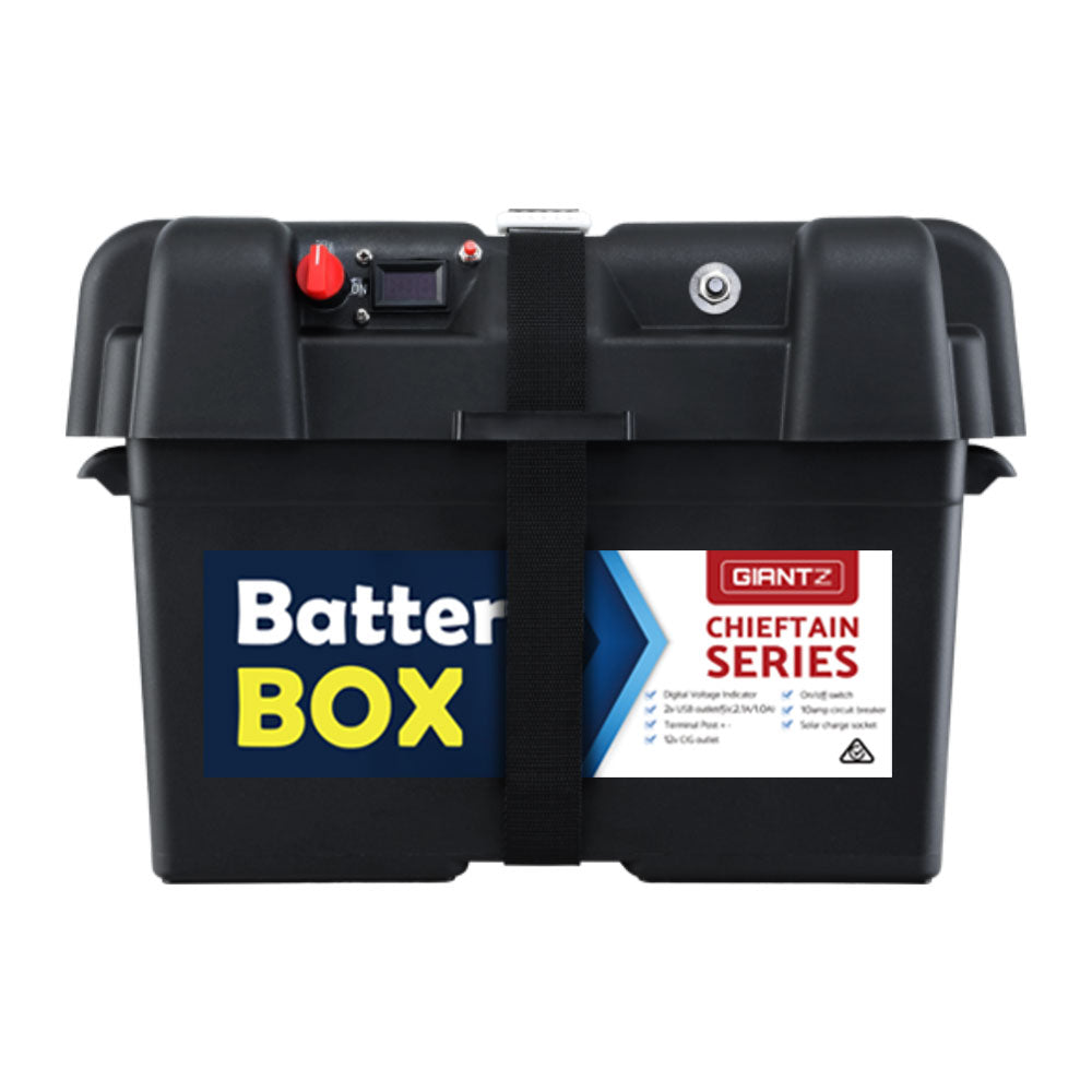 Battery Box 12v XL Deep Cycle Portable Solar Caravan Camping