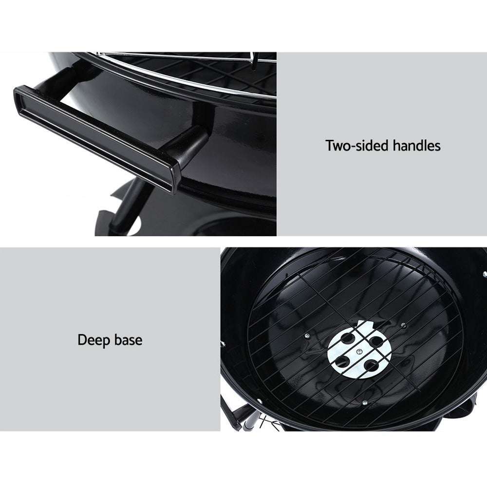 Charcoal BBQ Smoker Drill Outdoor Camping Patio Barbeque Steel Oven