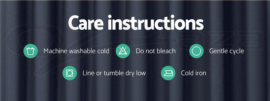 Set of 2 Blockout Curtains Blackout Window Curtain Eyelet 180x213cm Charcoal