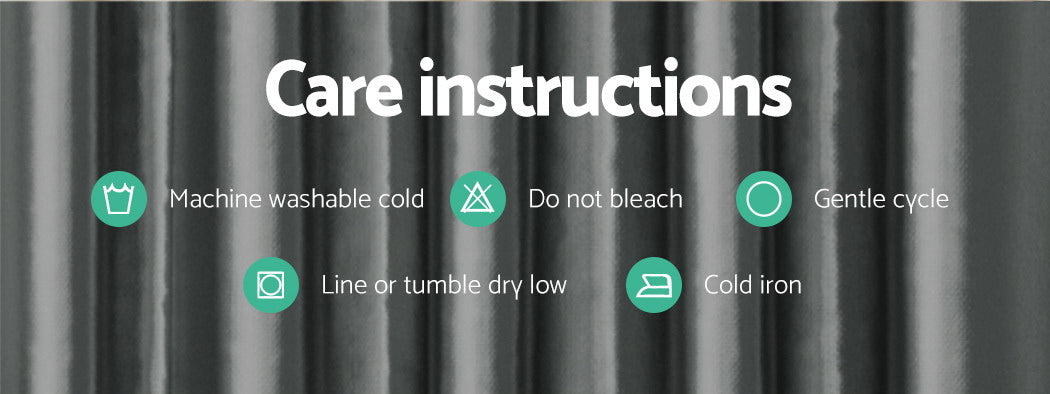 Set of 2 Blockout Curtains Blackout Window Curtain Eyelet 300x230cm Grey Shine