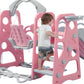 Kids Slide Swing Basketball Ring Activity Centre Toddlers Play Set Pink