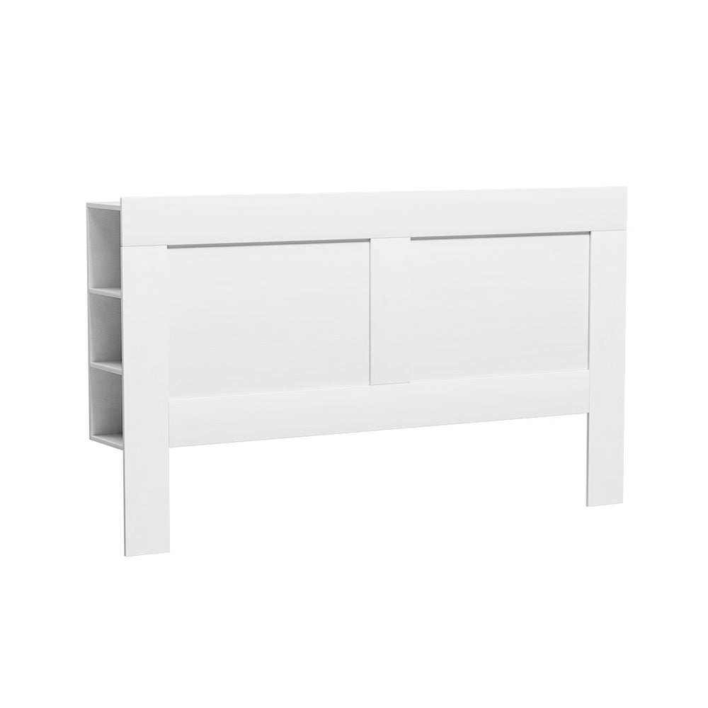 Bed Head With Shelves Headboard Bedhead Base - White King