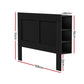 Bed Head With Shelves Headboard Bedhead Base - Black Queen