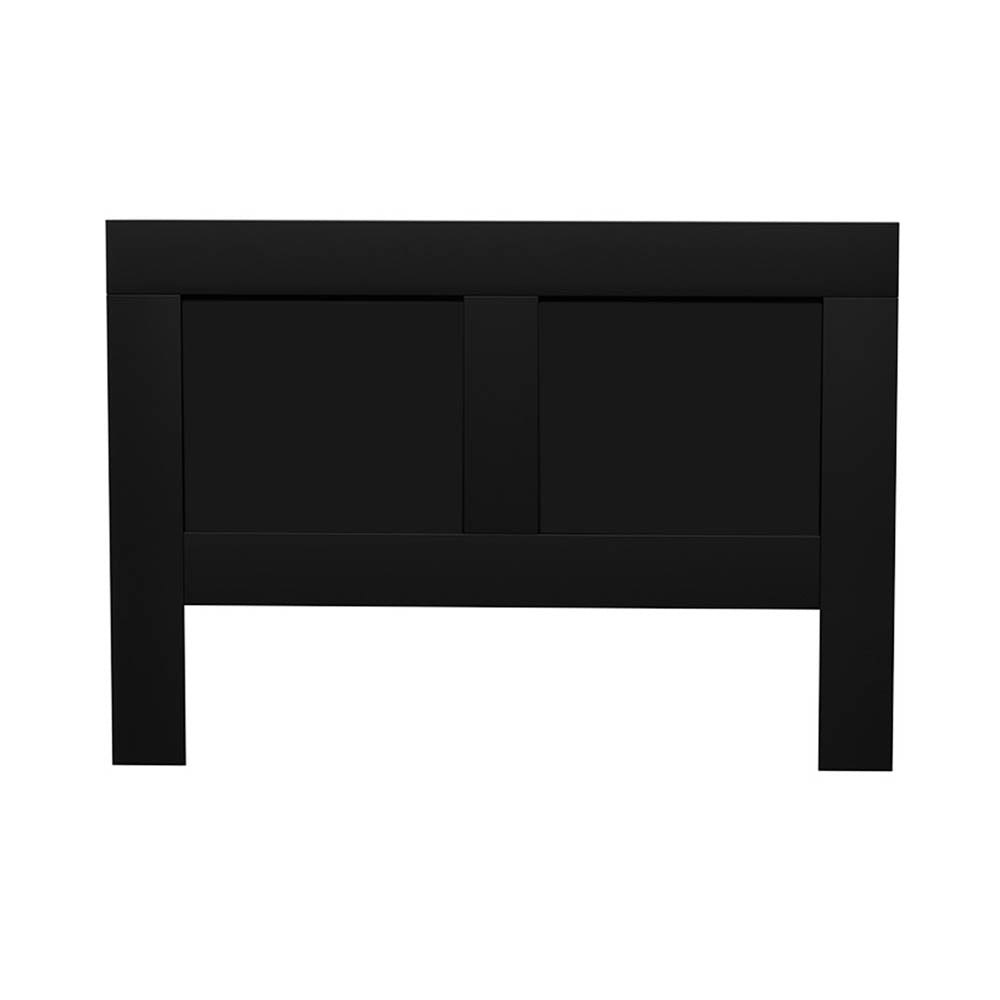 Bed Head With Shelves Headboard Bedhead Base - Black Queen