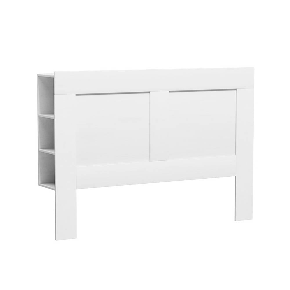 Bed Head With Shelves Headboard Bedhead Base - White Double