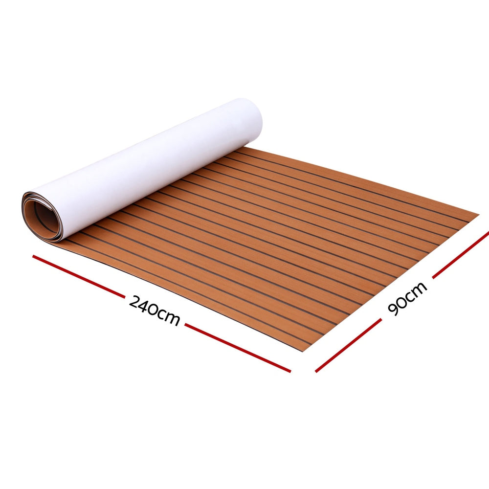 Foam Boat Flooring Mat Decking Sheet 240x90x0.6cm Dark Brown