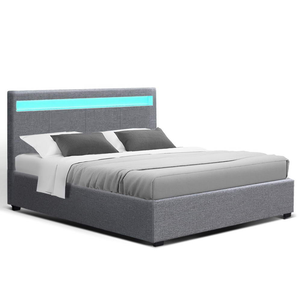 Mars Bed & Mattress Package - Grey Double