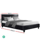 Saturn Bed & Mattress Package - Black Double