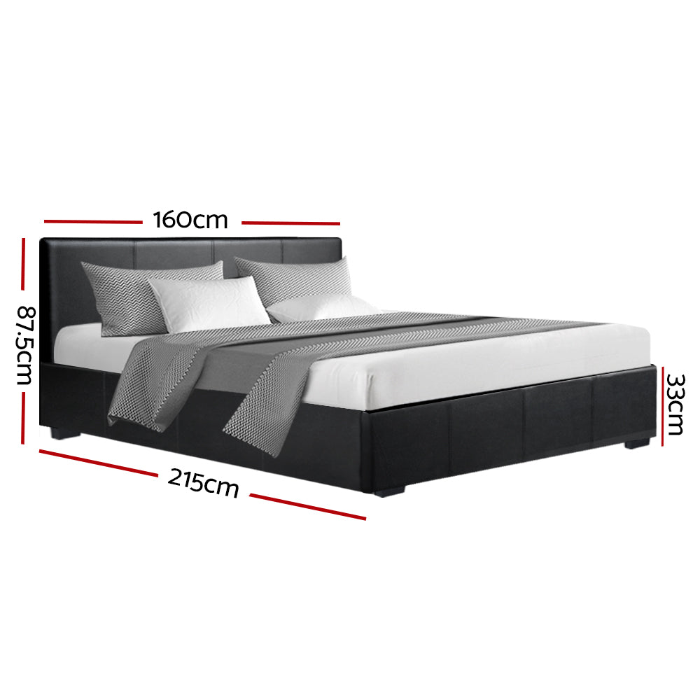 Ruby Bed & Mattress Package - Black Queen