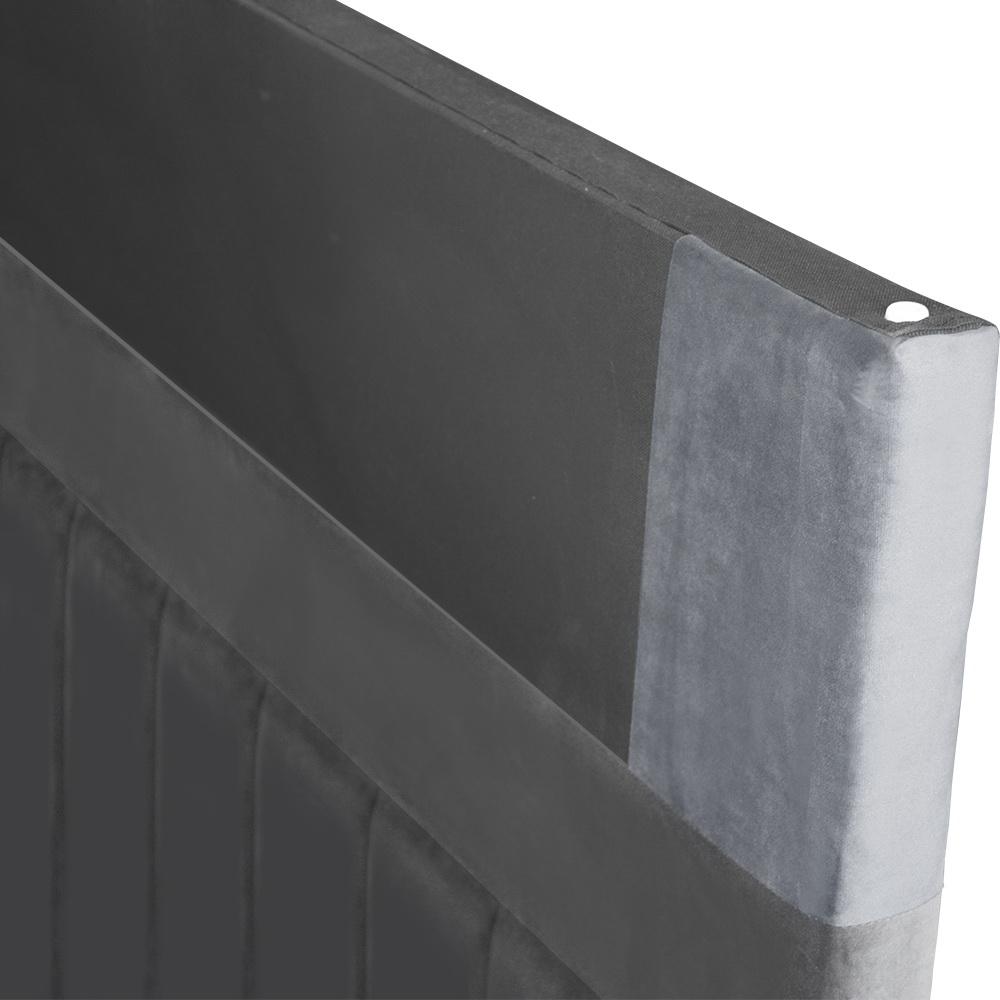 Bed Headboard Velvet - Grey King