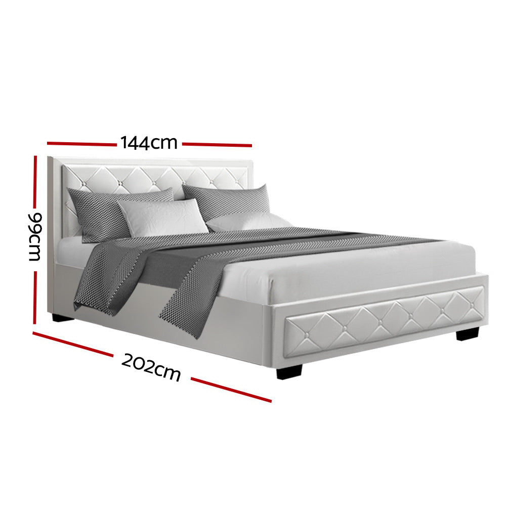 Amethyst Bed & Mattress Package - White Double