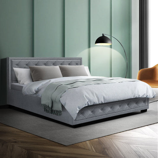 Helio 24cm Bed & Mattress Package - Grey Queen