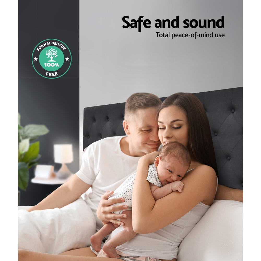 Bed Headboard Fabric - Charcoal King