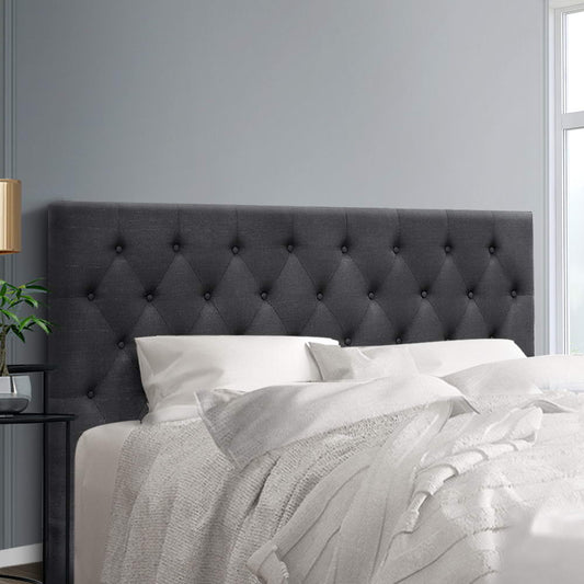 Bed Headboard Fabric - Charcoal King