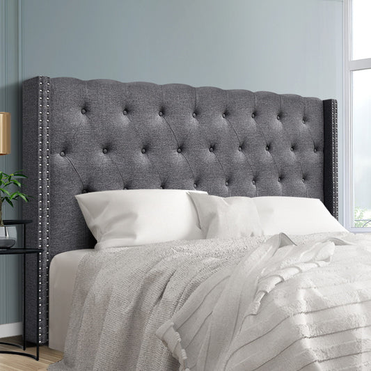 Bed Headboard Fabric - Grey King