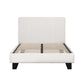 Sean Bed Frame Fabric Boucle Platform Wooden - White King Single