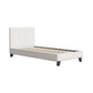 Sean Bed Frame Fabric Boucle Platform Wooden - White Single