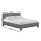 Pumice 24cm Bed & Mattress Package - Grey Queen