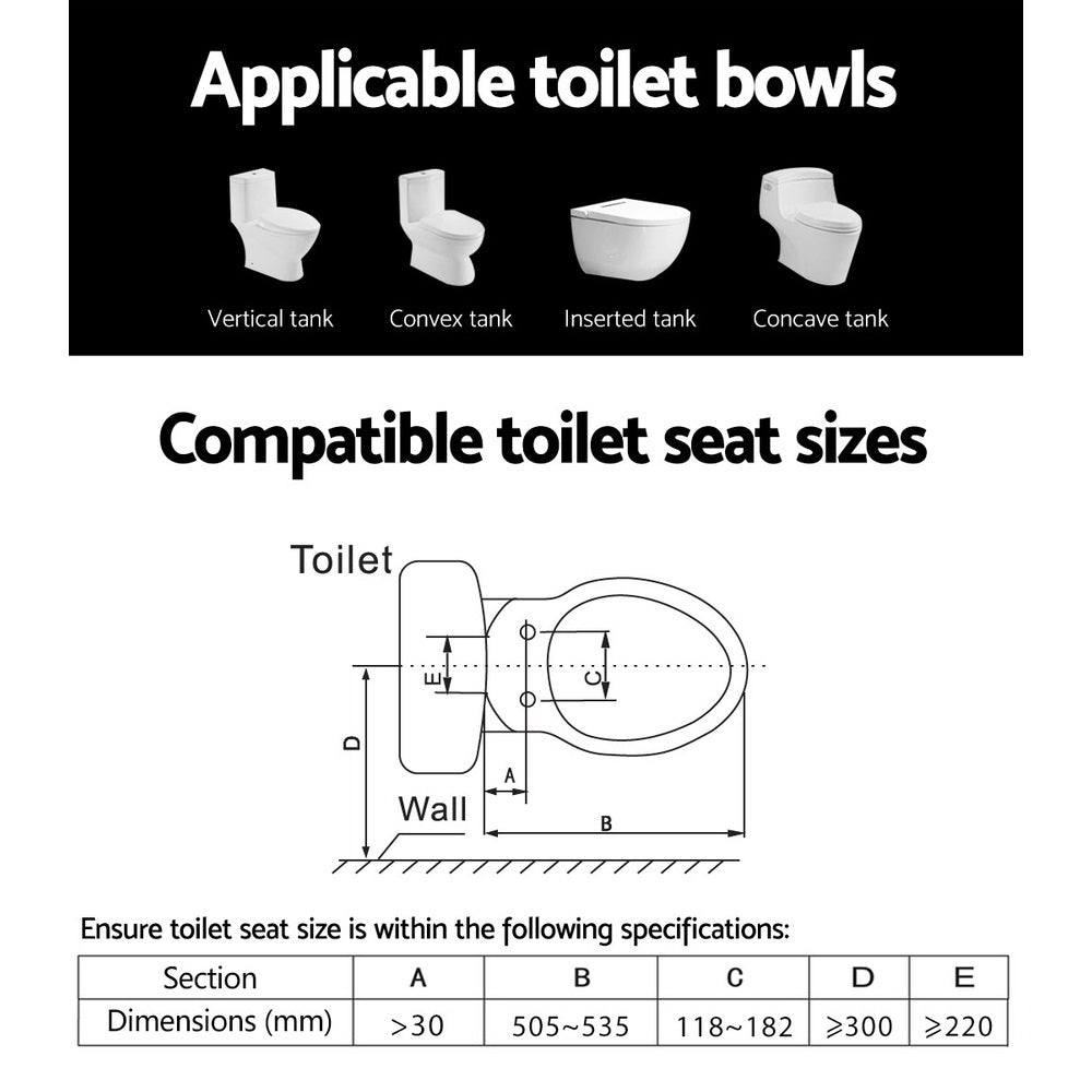Bidet Electric Toilet Seat Cover Knob Control - White