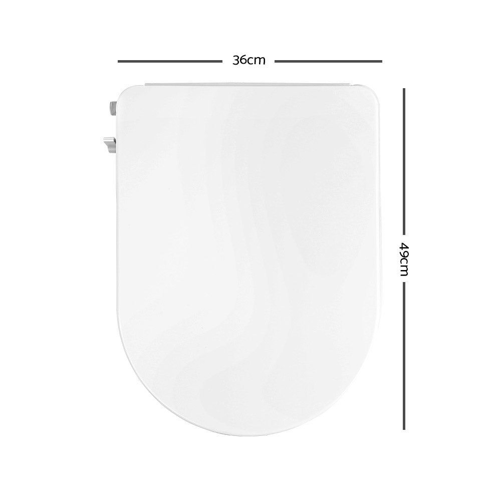 37cm Wide Non Electric Bidet Toilet Seat Bathroom - White