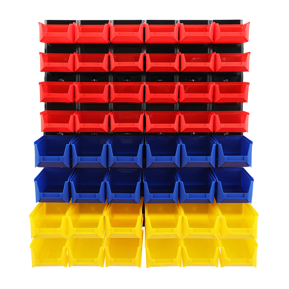 Bin Wall 48 Storage Bin Rack Wall Mounted Tools Steel Board Work Garage