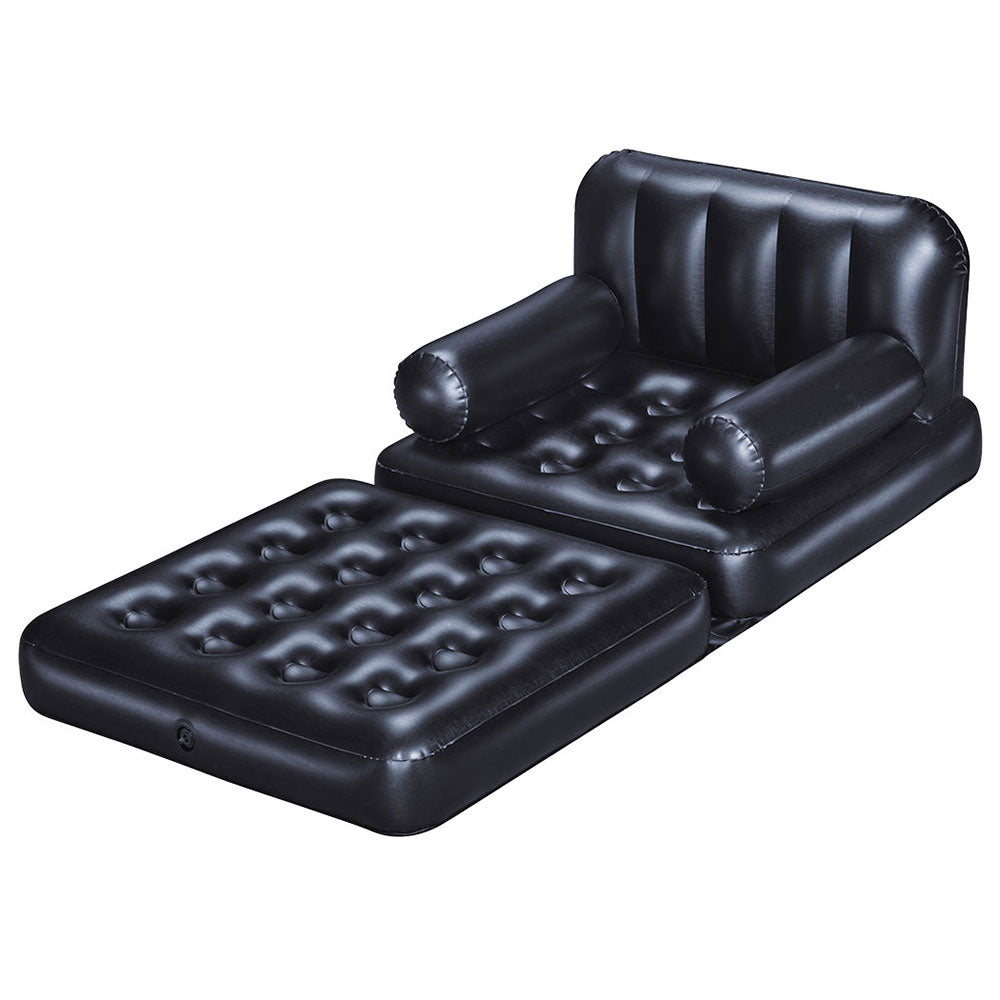 Mirah Inflatable Air Chair Seat Lounge Couch Lazy Sofa Blow Up Ottoman - Black