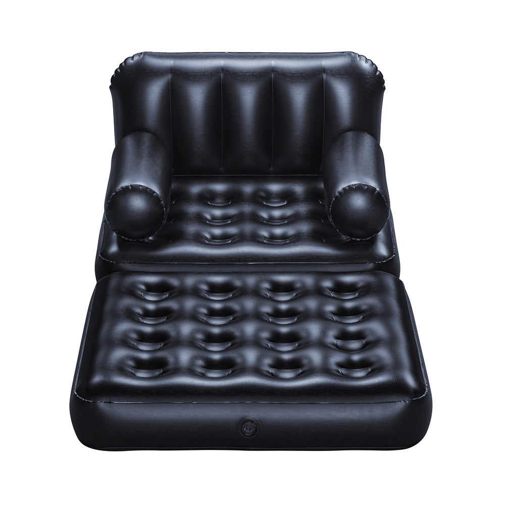 Mirah Inflatable Air Chair Seat Lounge Couch Lazy Sofa Blow Up Ottoman - Black
