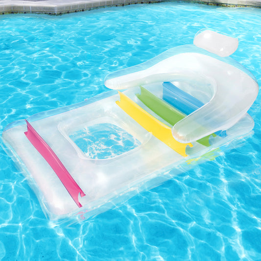 Factory Buys Pool Float Inflatable Lounge Seat Pillow Bed