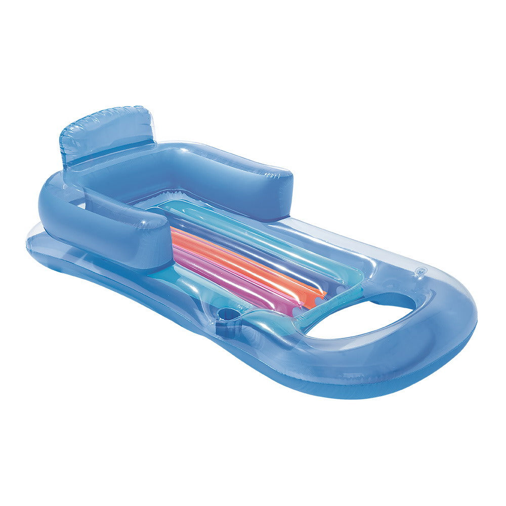 Factory Buys Pool Float Inflatable Lounge Seat Pillow Bed Cup Holder