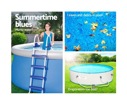 Factory Buys Pool Cover Fits 3.66m/12ft Round Swimming Pool PVC Blanket 3.7m