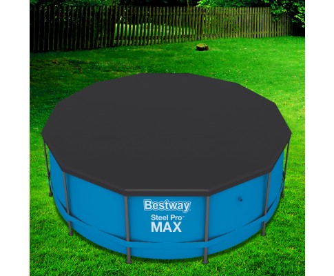Factory Buys Pool Cover Fits 3.66m/12ft Round Swimming Pool PVC Blanket 3.7m