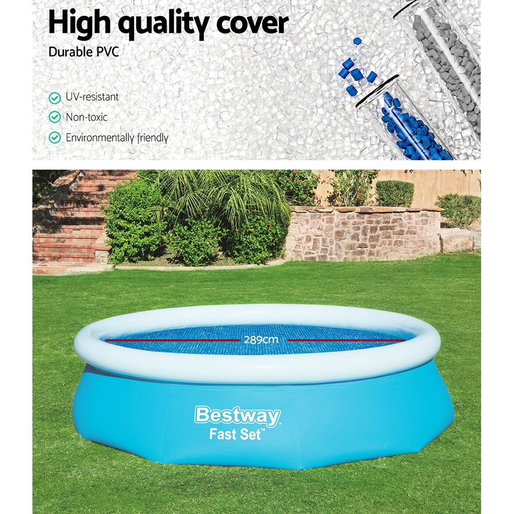 Factory Buys Pool Cover Fits 3.05m/10ft Round Swimming Pool PVC Blanket 2.89m