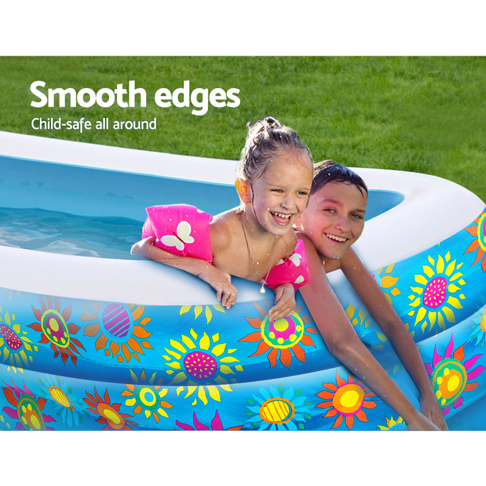 Factory Buys Kids Pool 305x183x56cm Inflatable Above Ground Swimming Pools 1161L