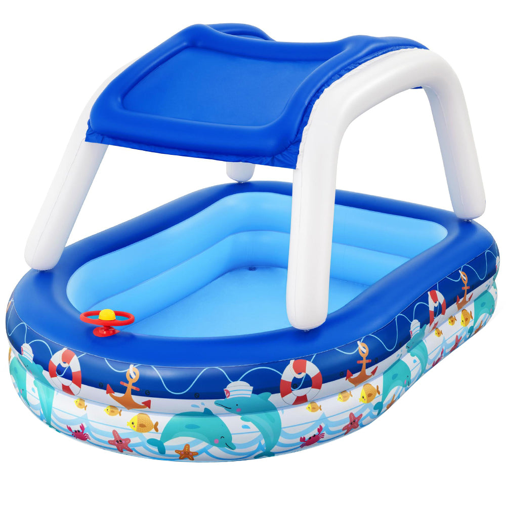 Factory Buys Kids Play Pools Above Ground Inflatable Swimming Pool Canopy Sunshade