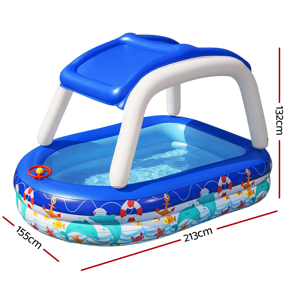 Factory Buys Kids Play Pools Above Ground Inflatable Swimming Pool Canopy Sunshade