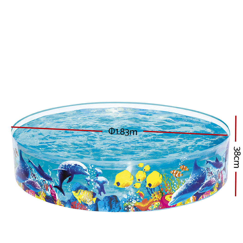 Factory Buys Kids Pool 183x38cm Round Above Ground Rigid Swimming Pools Undersea 946L