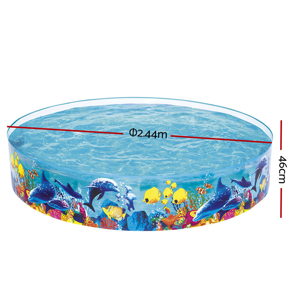 Factory Buys Kids Pool 244x46cm Round Above Ground Rigid Swimming Pools Undersea 2074L