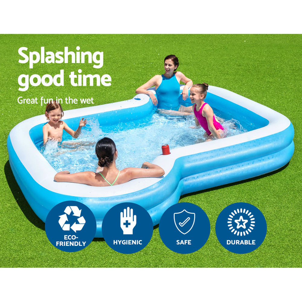 Swimming Pool Kids Above Ground Inflatable Rectangular Family 3M Pools