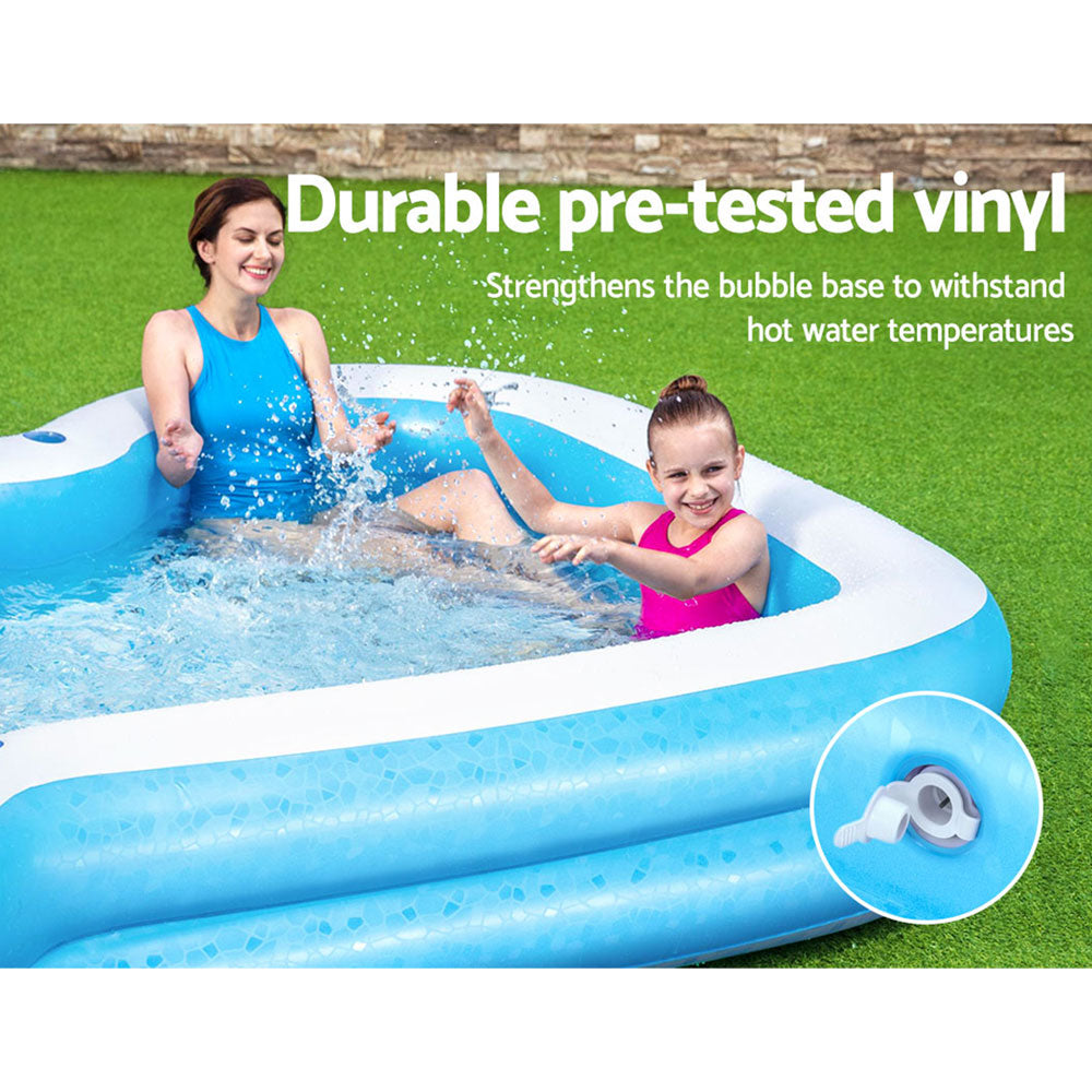 Swimming Pool Kids Above Ground Inflatable Rectangular Family 3M Pools