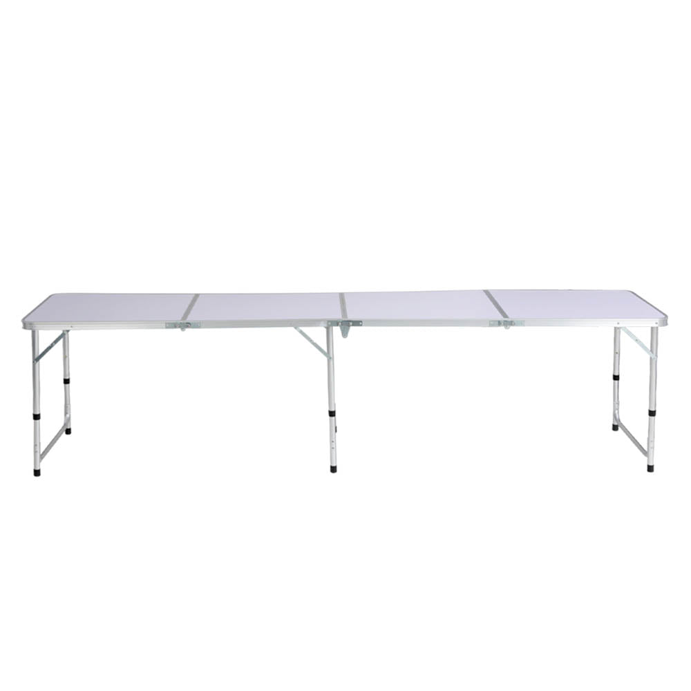 Folding Camping Table 240cm Portable Outdoor Picnic BBQ Aluminium Desk