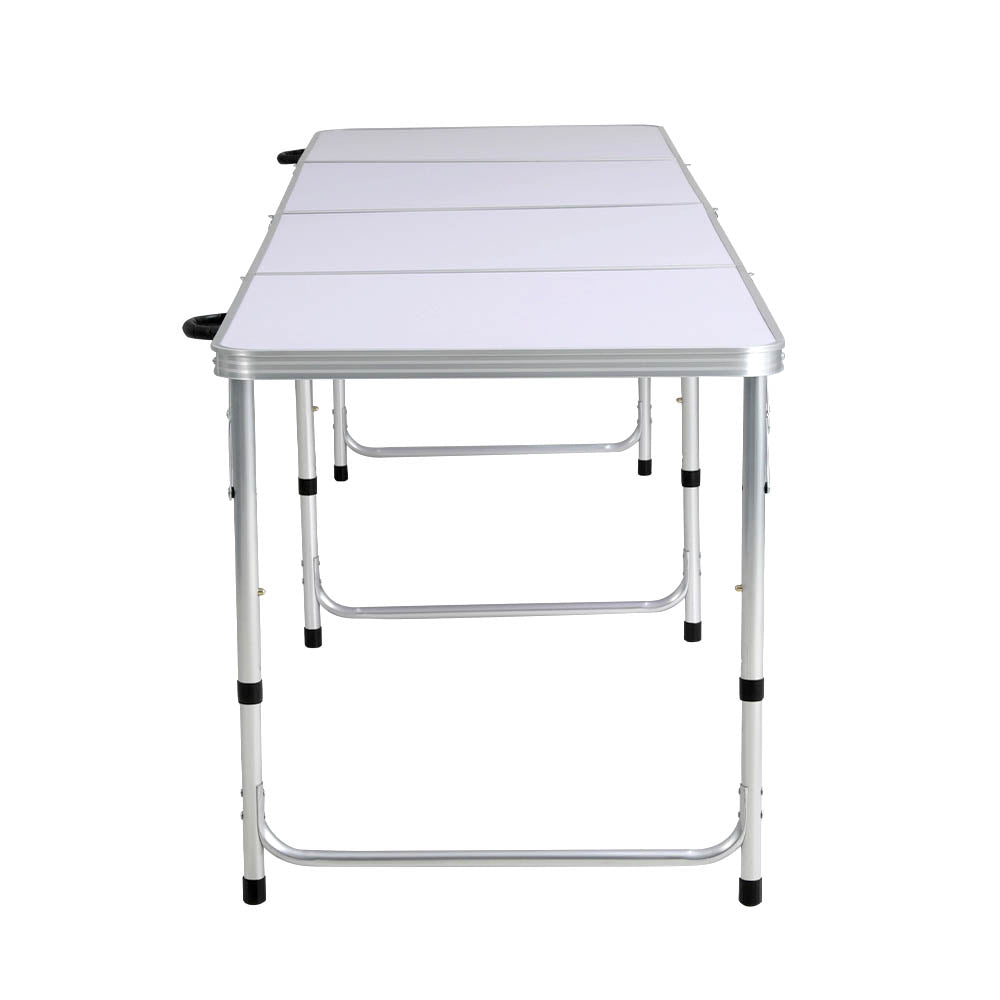 Folding Camping Table 240cm Portable Outdoor Picnic BBQ Aluminium Desk